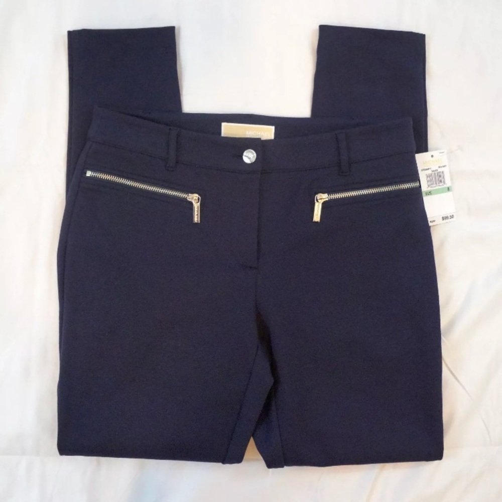 NWT Michael Kors Navy skinny dress pant